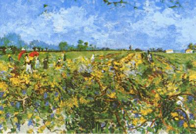 Vincent Van Gogh Green Vineyard France oil painting art